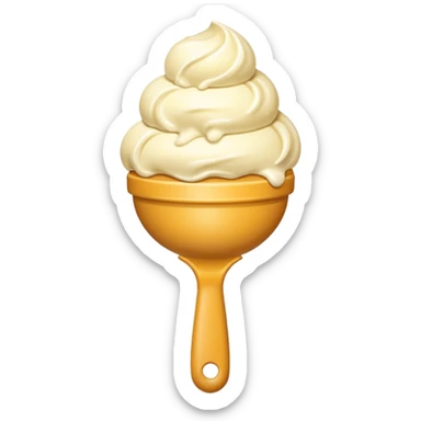 vanilla ice cream scoop sticker