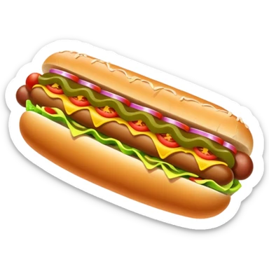 Chicago style hot dog sticker