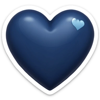 Dark navy heart  sticker