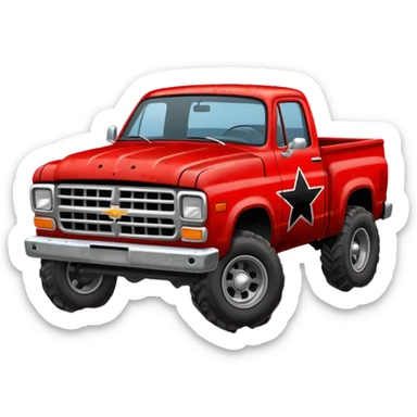 demolition derby pickup truck sticker