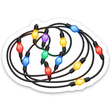 Christmas lights strand sticker