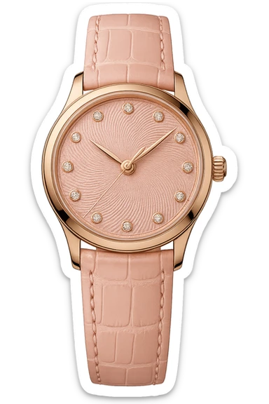 pink watch, luxurious and chic sticker