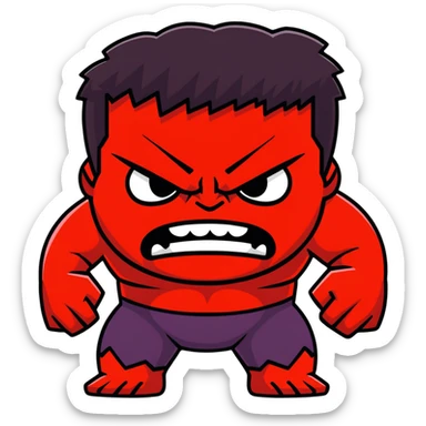 angry Red Hulk sticker