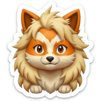 Cute Ivy Sandy Scizzor-Arcanine-feline sticker