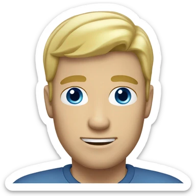 blond hair mature man blue eyes sticker