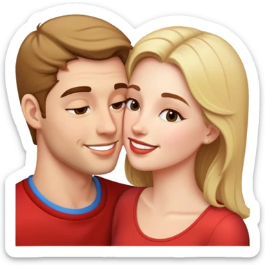 Couple kiss sticker