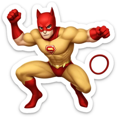 superhero transformed into animal form sticker