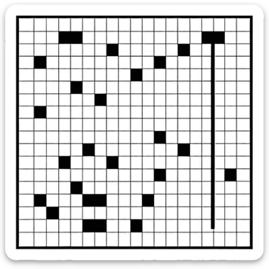 newspaper crossword sticker