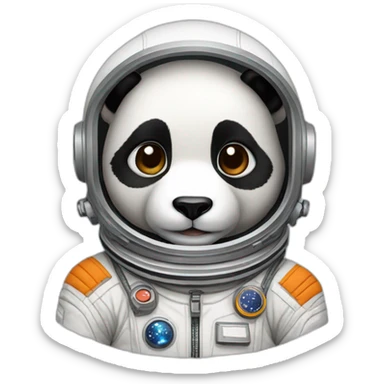 panda cosmonaut sticker