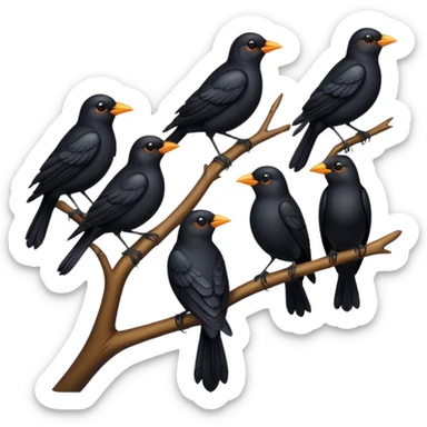 Black Birds sticker