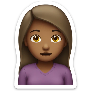 girl with stomach ache sticker