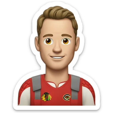 Jonathan Toews as potato farmer sticker