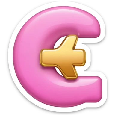 number four in pink and golden  sticker