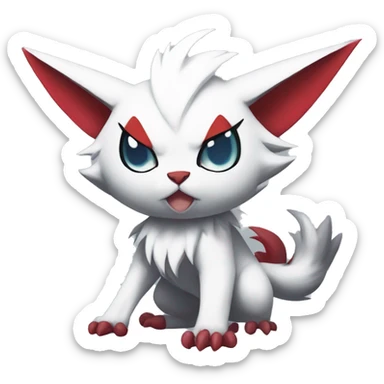 Cool Edgy Absol-Torracat-Zangoose-Sneasel, full body sticker