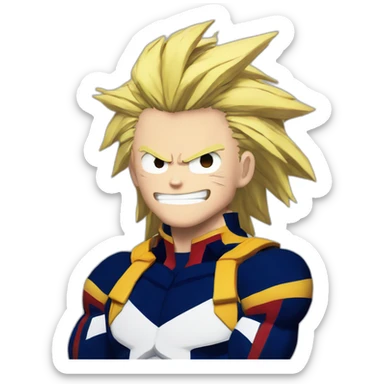 All might my hero academia motivated sticker