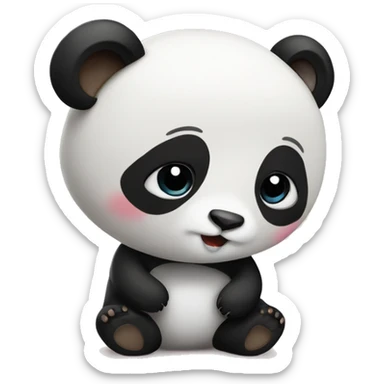 Panda in love sticker