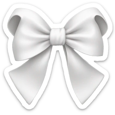 White bow sticker