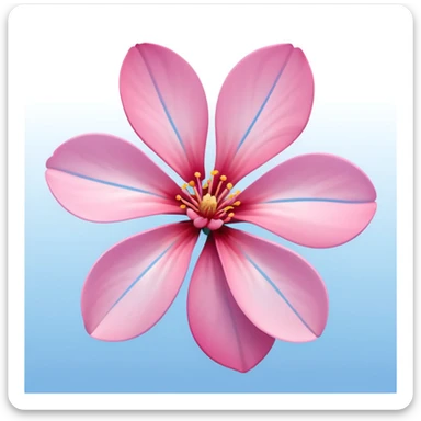 sakura flower with a gradient blue background sticker
