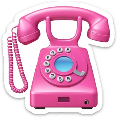 pink phone call \caller id bubble sticker