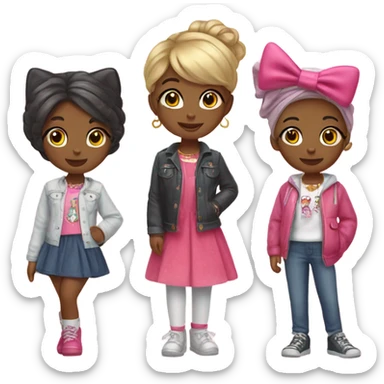 Three hello kitty friends sticker