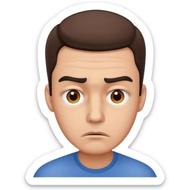 Overwhelmed man sticker