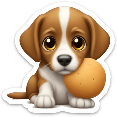 cachorro salsicha com bolinha sticker