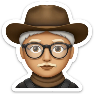 Face glasses grolzy bandit sticker