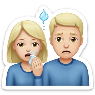 kotz emoji aber von 2 menschen nein also sie sollen sich übergeben  sticker