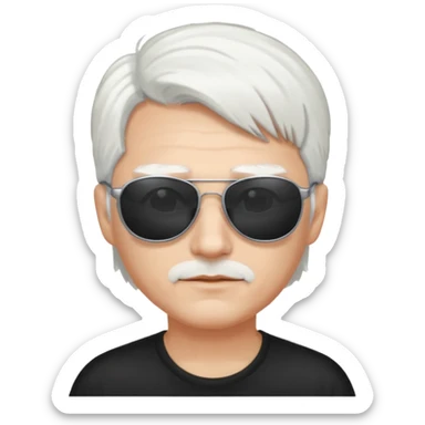 😁 with sunglasses white hair sticker