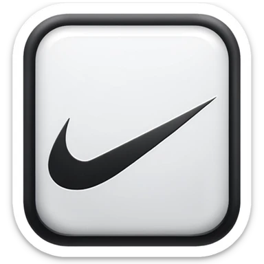 Nike logo in white on the back and the little check mark in black. sticker