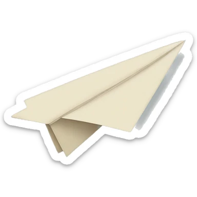 paper airplane sticker