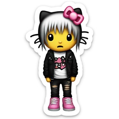 grunge hello kitty emo sticker