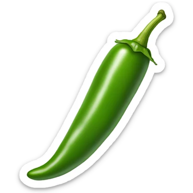 Green chili pepper sticker
