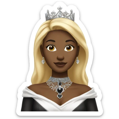 pretty blond black princess sticker