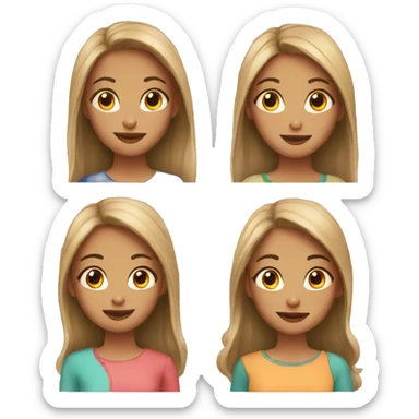 Four girls sticker
