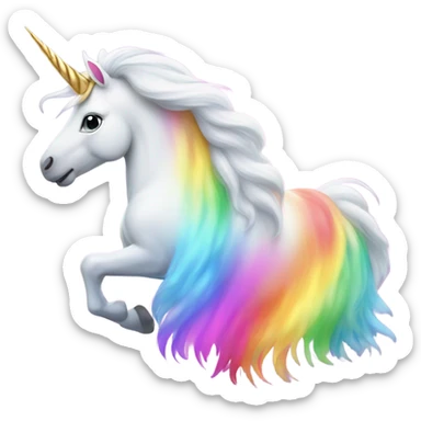 Unicorn farting rainbow sticker