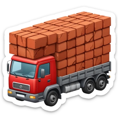 A truckload of bricks sticker