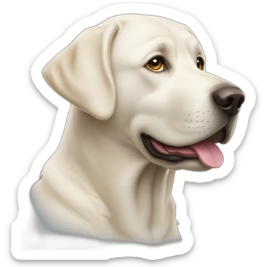 Un vieux labrador blanc sticker