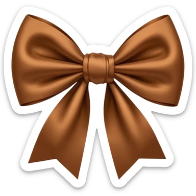 Brown bow sticker