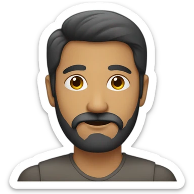 south asian man with a moustache and beard sticker