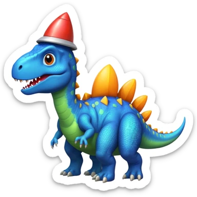 Dinosaurs with Rocket sticker