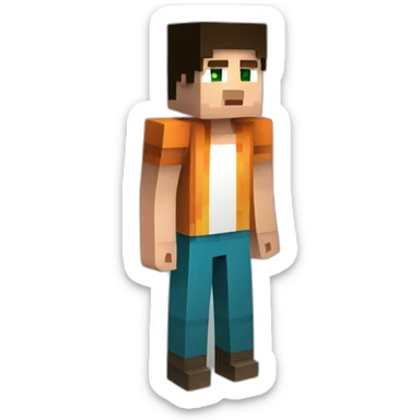 minecraft alex full body sticker
