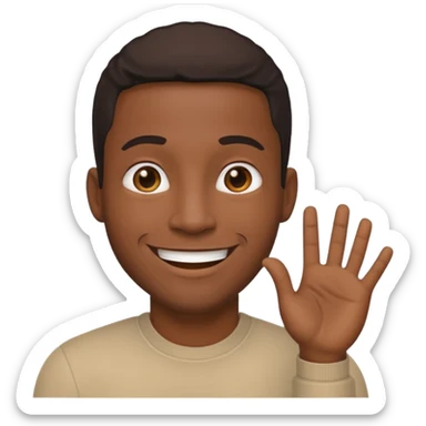 Black dude doing a 🫡 emoji  sticker