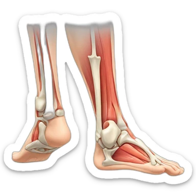 foot ankle anatomy sticker