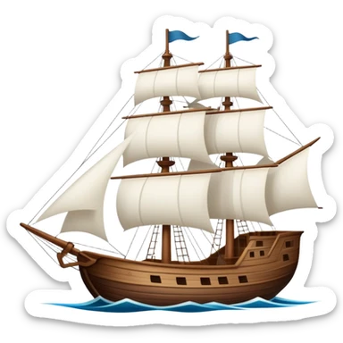 sailing ship with sails sticker