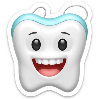 Dental floss  sticker