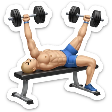 
Dumbbell press level with movement while lying down sticker