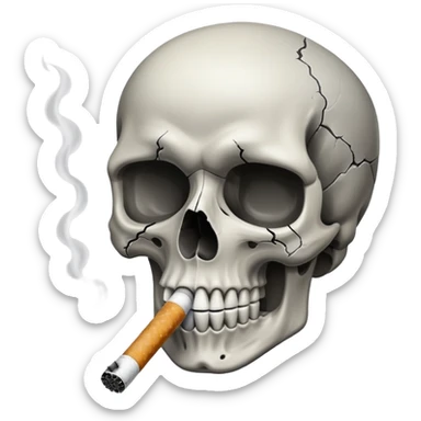 Skull smoking  sticker