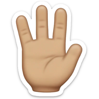 scouts sign with the hand (middle, index and ring fingers are up and pinkie and thumb down) sticker