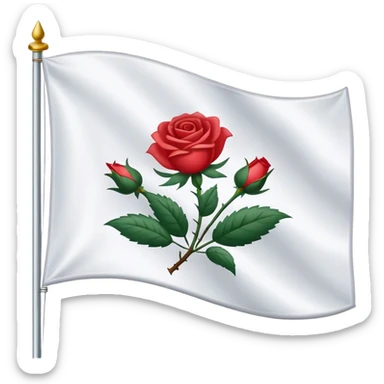 flag with white rose emblem of york sticker